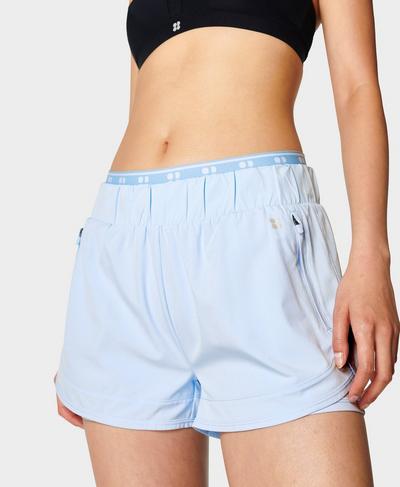 On Your Marks 4” Running Shorts, Breeze Blue | Sweaty Betty