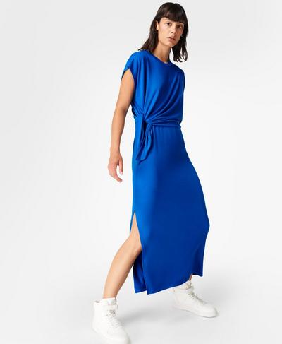Mellow Midi Dress, Aquatic Blue | Sweaty Betty