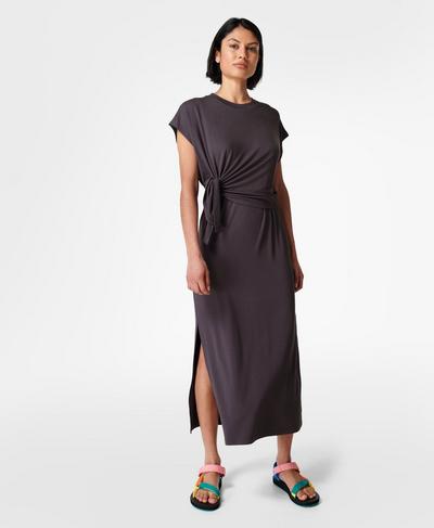 Mellow Midi Dress, Urban Grey | Sweaty Betty