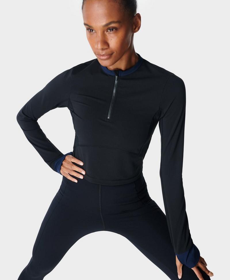 Power Half Zip Gym Top - blackmulti | Women's Base Layers & Long Sleeve ...