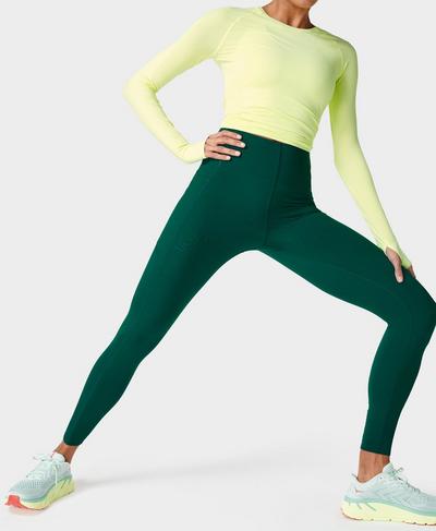 Power High-Waisted Workout Leggings, Retro Green | Sweaty Betty