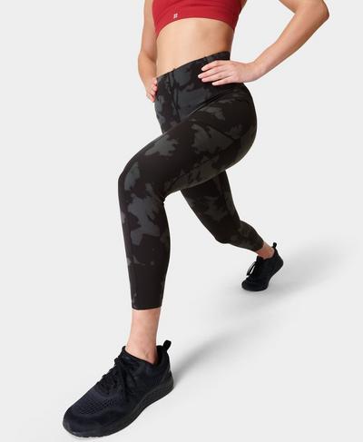 Power High-Waisted 7/8 Workout Leggings, Black Fade Print | Sweaty Betty