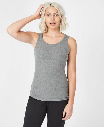 Mantra Workout Vest, CHARCOAL | Sweaty Betty