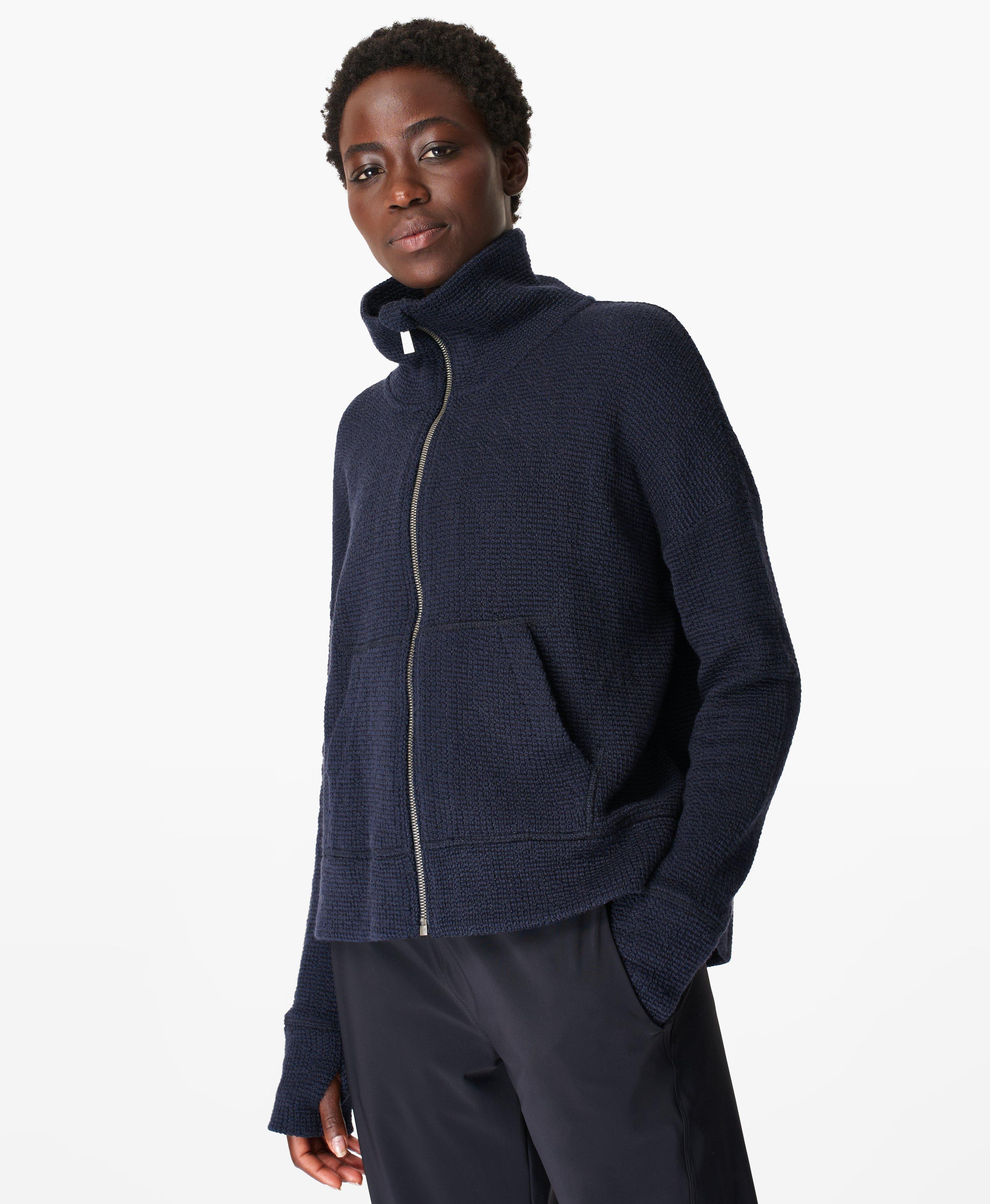 Sweaty Betty US for Restful Boucle Zip Through Jumper | AccuWeather Shop