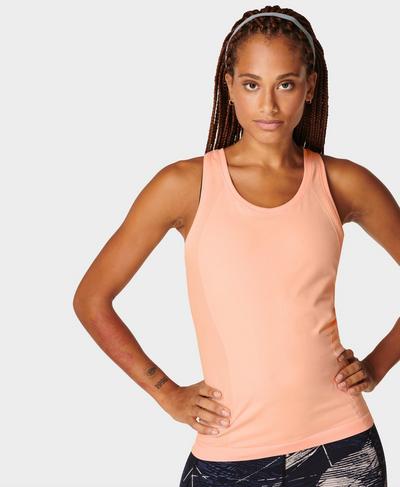 Athlete Seamless Gym Vest, Sunset Pink | Sweaty Betty