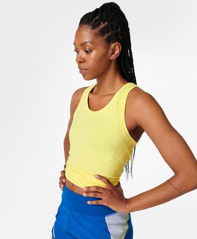 Athlete Seamless Gym Vest, Waterlily Yellow | Sweaty Betty