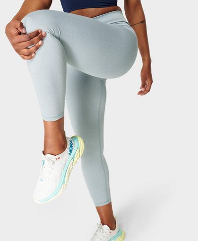 Athlete 7/8 Seamless Workout Leggings, Smoke Blue Marl | Sweaty Betty
