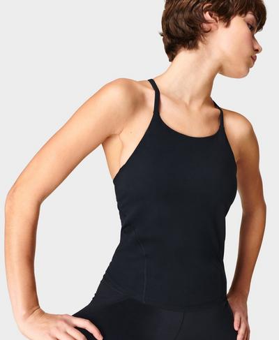 Super Soft Yoga Vest, Black | Sweaty Betty