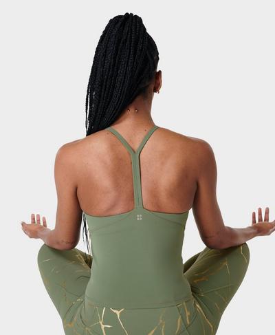 Superweiche Yoga Top, Heath Green | Sweaty Betty