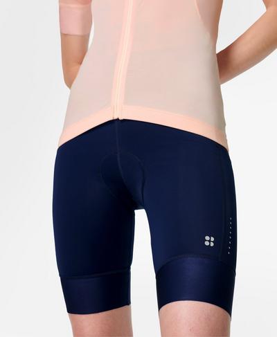 Velo Padded Cycling Shorts, Navy Blue | Sweaty Betty