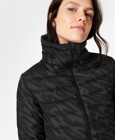 Pathfinder Packable Jacket, Black Animal Wave Print | Sweaty Betty