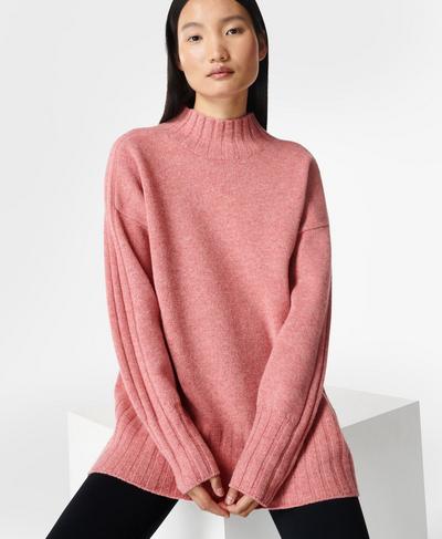 Mountain Wool Sweater, Cinder Pink | Sweaty Betty