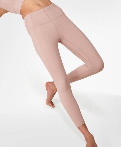 Super Soft 7/8 Yoga Leggings, Ash Pink | Sweaty Betty