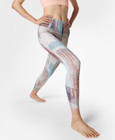 Super Soft 7/8 Yoga Leggings, Blue City Print | Sweaty Betty