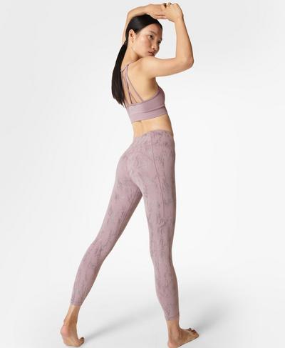 Super Soft 7/8 Yoga Leggings, Pink Fusion Foil Print | Sweaty Betty