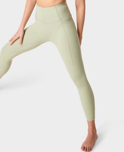 Super Soft 7/8 Yoga Leggings, Sage Green | Sweaty Betty