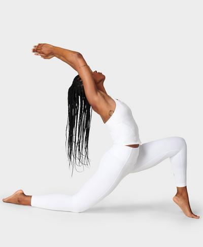 Super Soft 7/8 Yoga Leggings, White | Sweaty Betty
