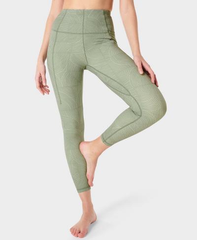 Super Soft 7/8 Yoga Leggings, Green Trail Print | Sweaty Betty