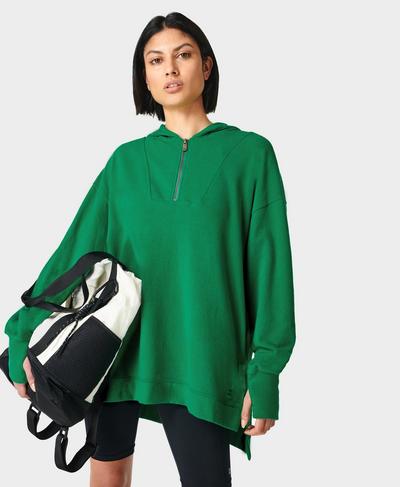 Enlighten Luxe Fleece Half Zip, Vivid Green | Sweaty Betty
