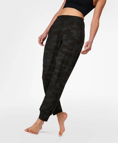 Gary Yoga Pants, Ultra Black Camo Print | Sweaty Betty