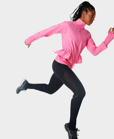 Fast Lane Running Jacket, Peony Pink | Sweaty Betty