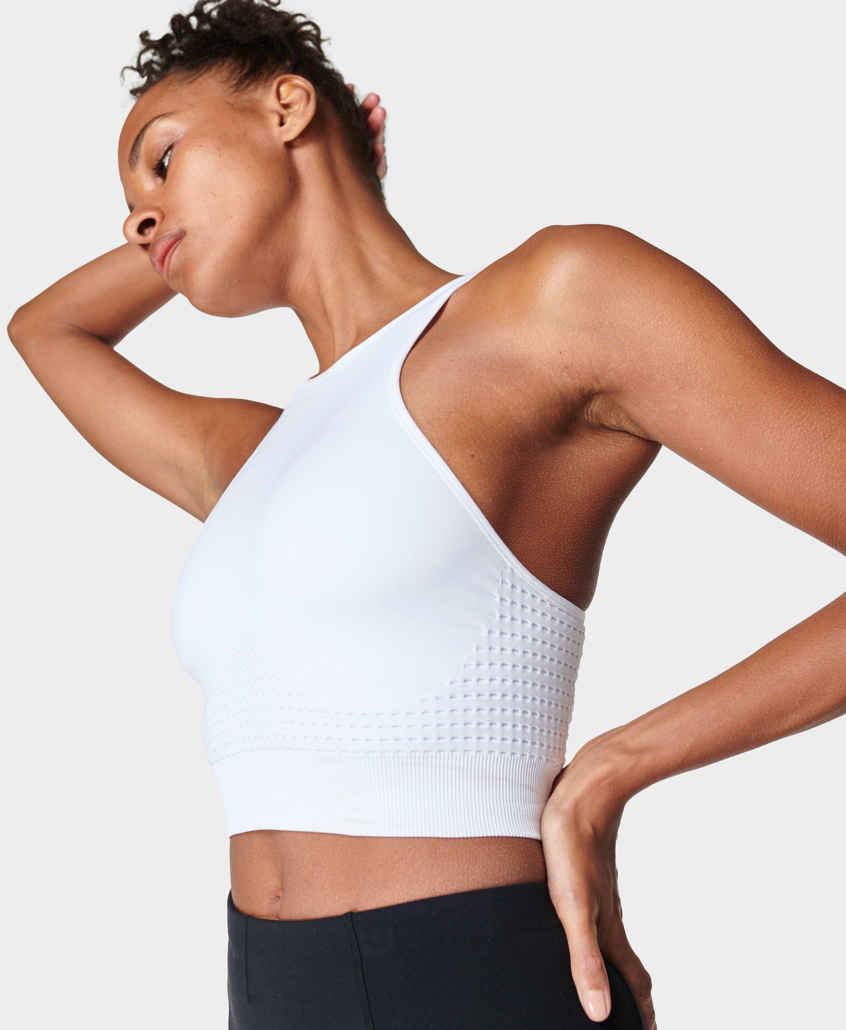 high neck sports bra