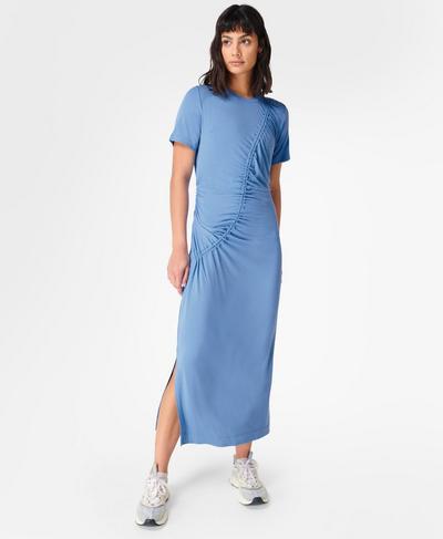 Ambience Midi Dress, Regatta Blue | Sweaty Betty