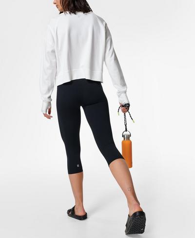 All Day High-Waisted Gym Cropped Leggings, Black | Sweaty Betty