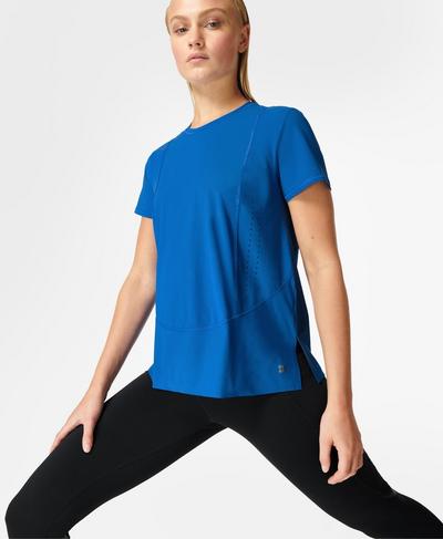 Swifty Workout T-Shirt, Aquatic Blue | Sweaty Betty