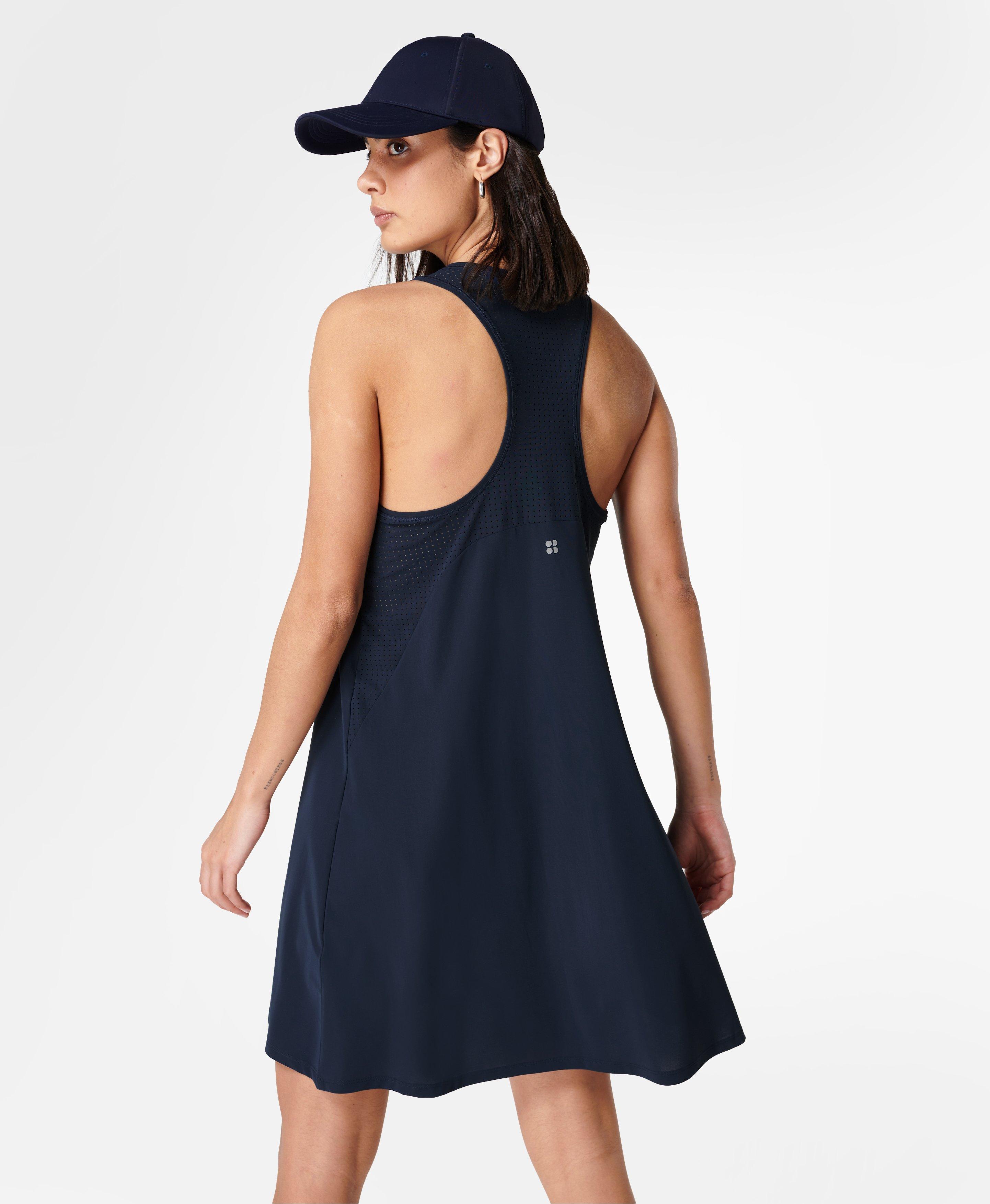 nike long sleeve blue mini dress