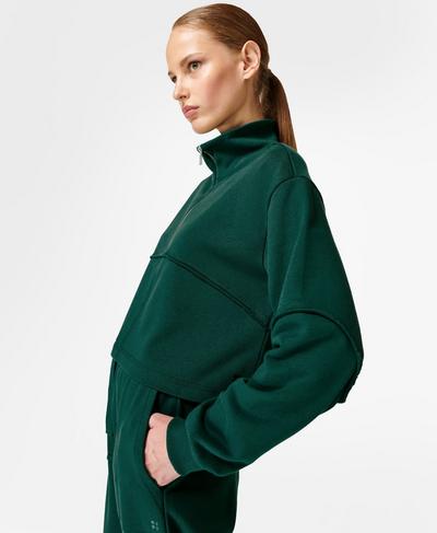 Revive Half Zip Sweatshirt, Deep Emerald Green | Sweaty Betty