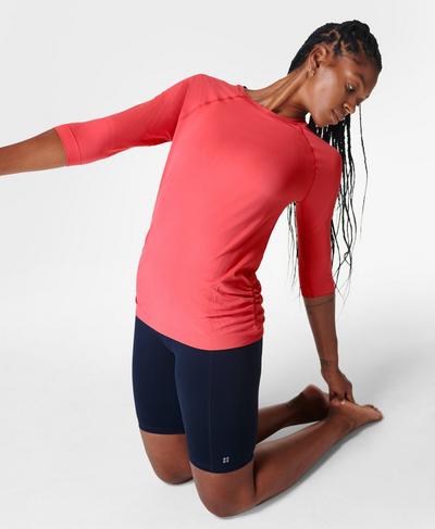 Dynamic Seamless Yoga Top , Odyssey Pink | Sweaty Betty