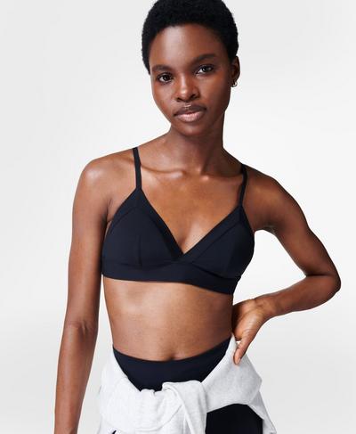 Barely There Triangle Bralette, Black A | Sweaty Betty