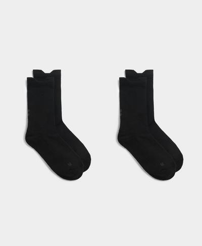 Long Trail Running Socks 2 Pack, Black | Sweaty Betty