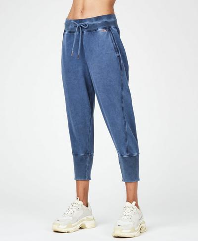 Garudasana Cropped Sweatpants, Denim | Sweaty Betty