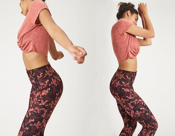 sweaty yoga pants