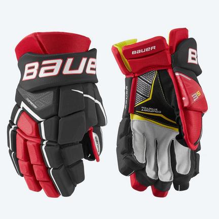 SUPREME 3S Glove Senior,Schwarz/rot,Medium