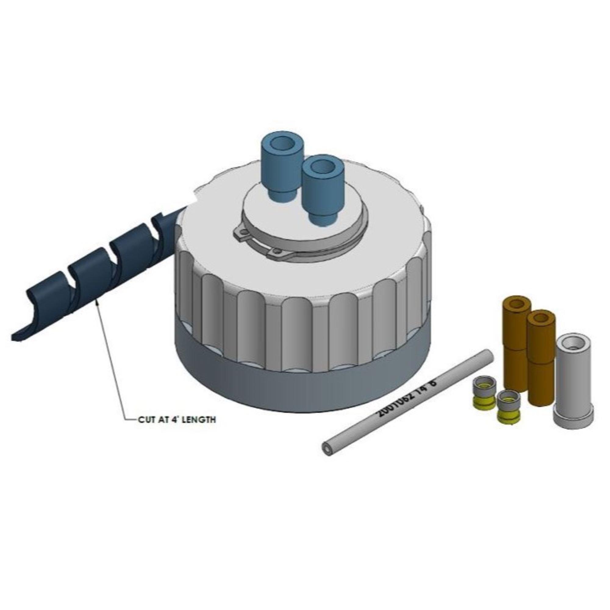 GL45 Bottle Cap 1/8 X 1/8 Web Assembly