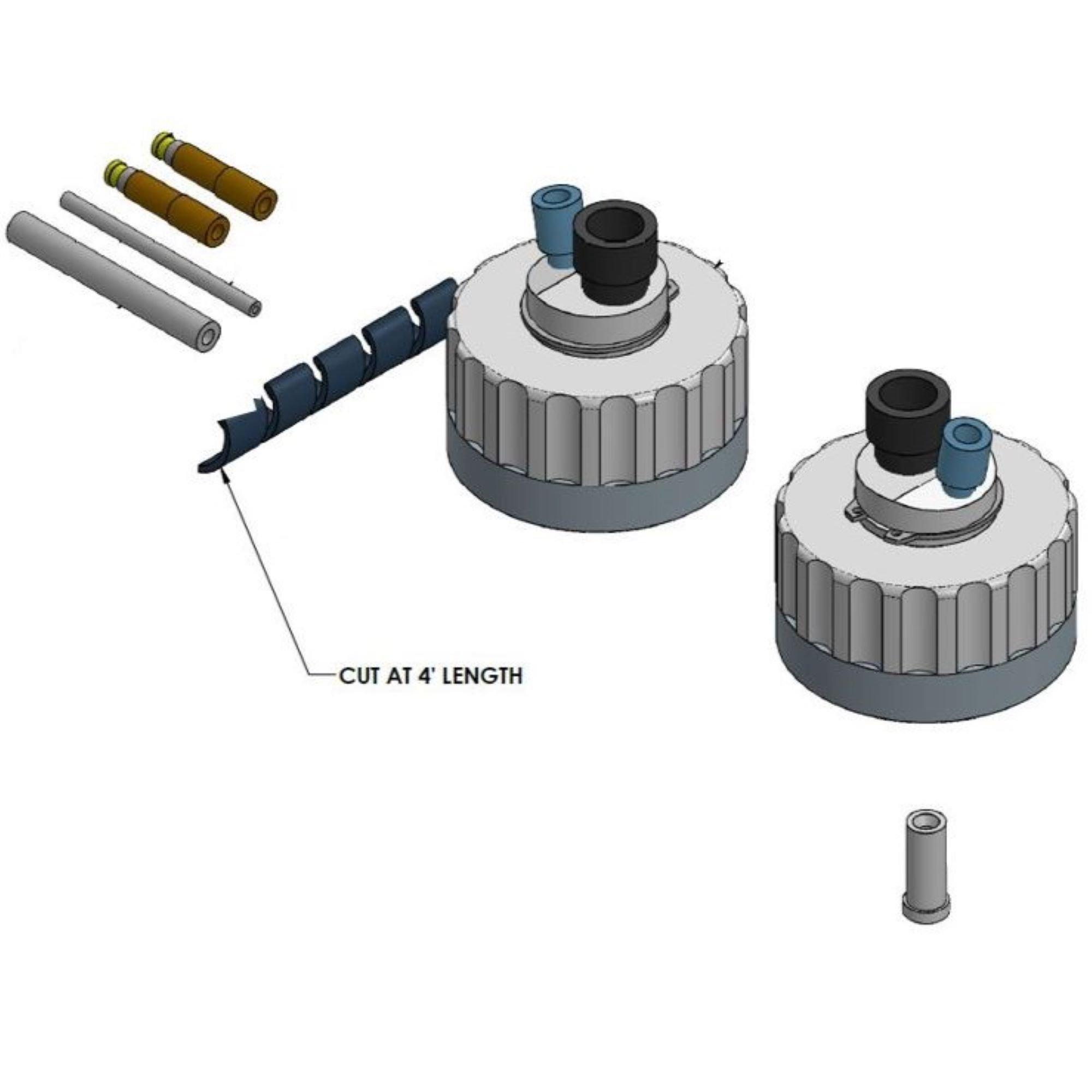 GL45+45 BOTTLE CAP 1/8 X 1/8 WEB ASSEMBLY