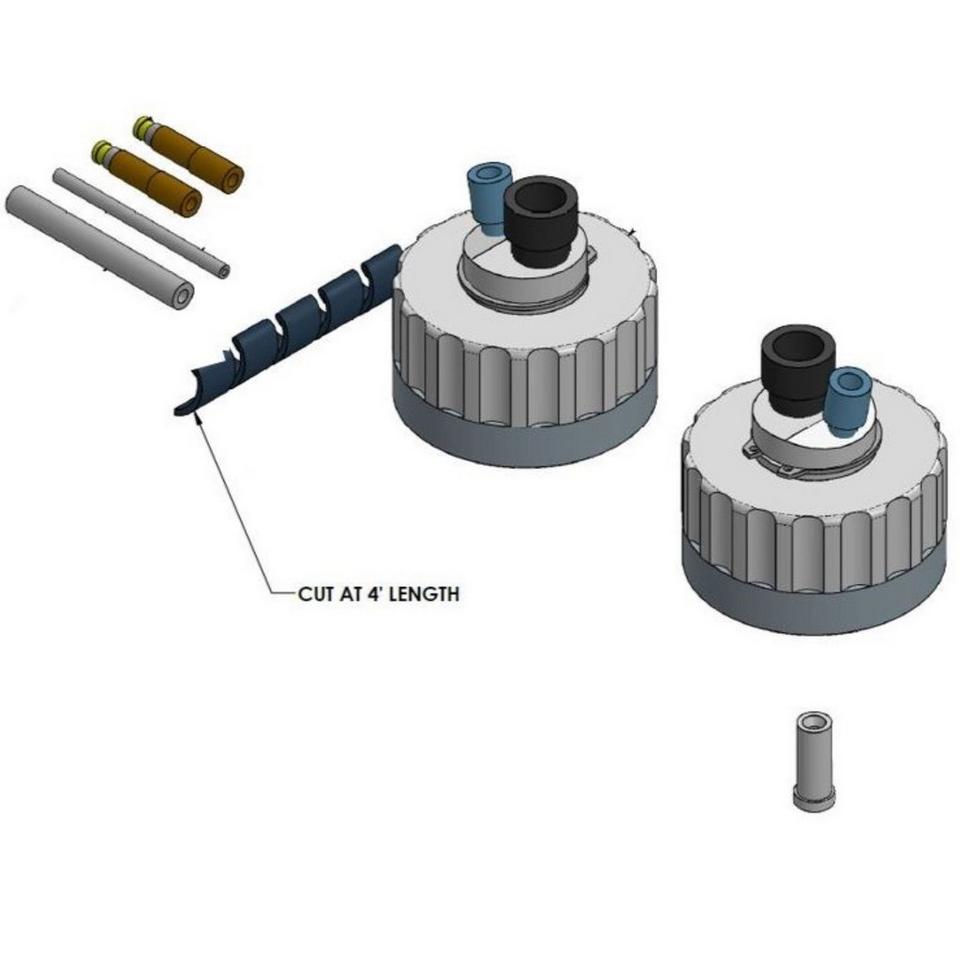 GL45+45 BOTTLE CAP 1/8 X 1/8 WEB ASSEMBLY