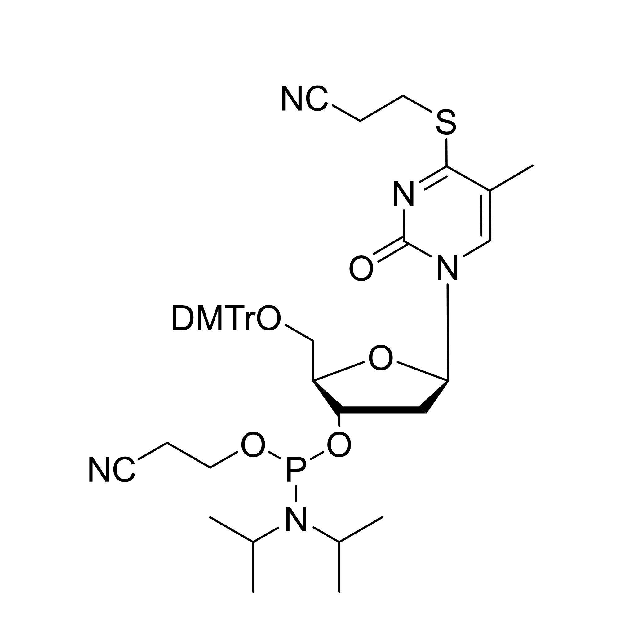 4-Thio-dT CE-Phosphoramidite, BULK (g), Glass Screw-Top