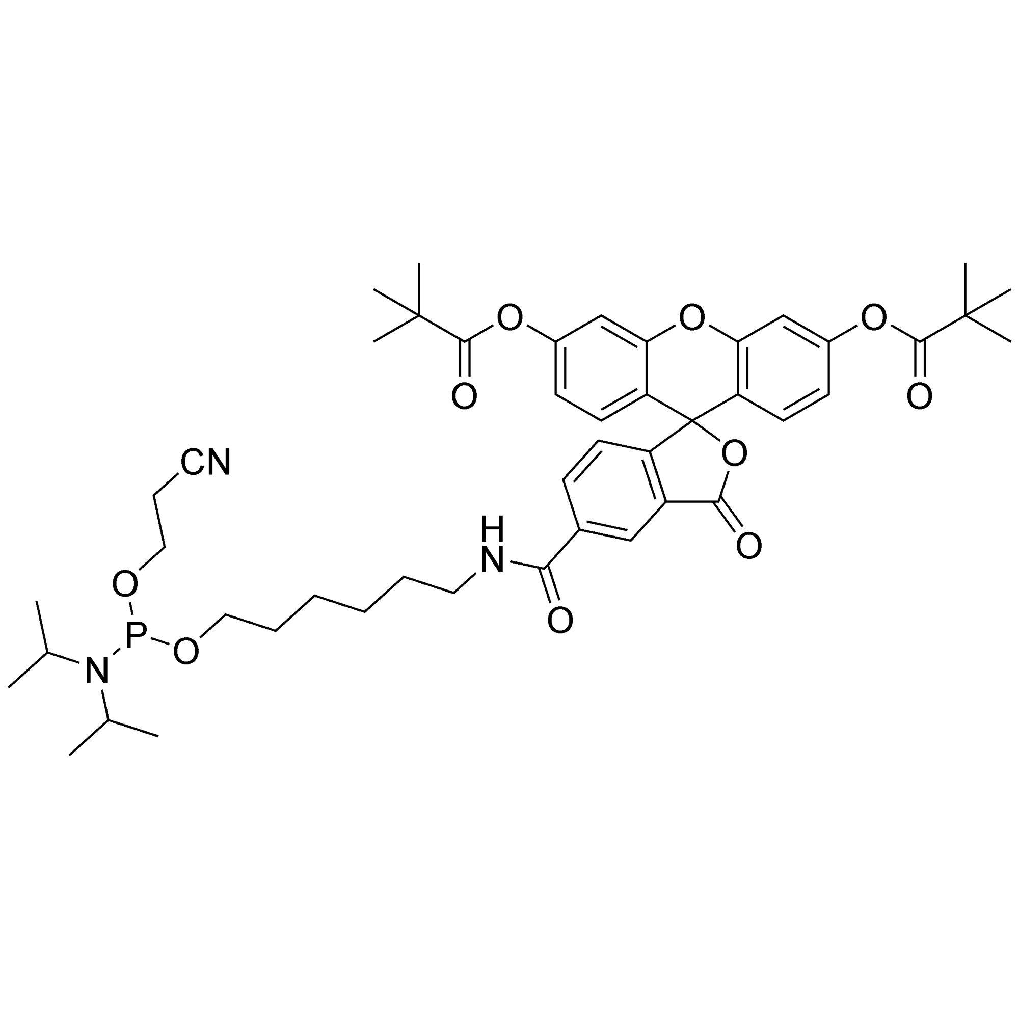 5-FAM, Single Isomer (5-CarboxyFluorescein-Aminohexyl Amidite)