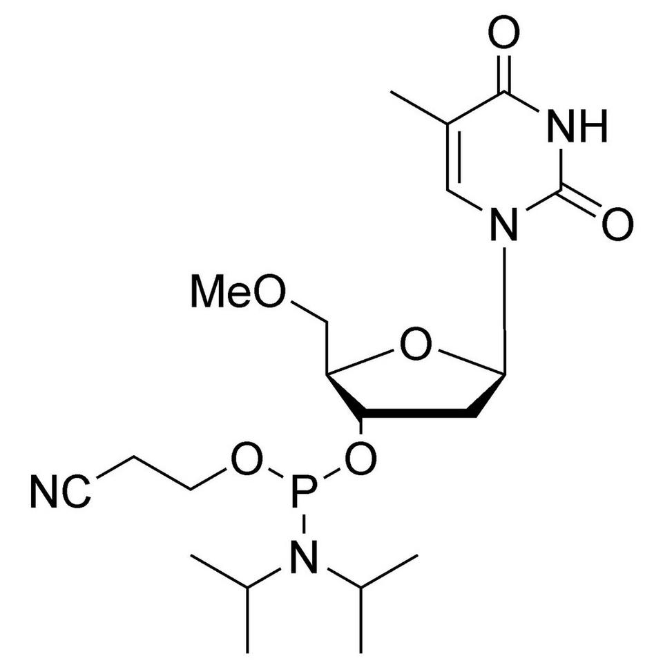 5'-OMe-dT CE-Phosphoramidite, 100 μmol, ABI (5 mL / 20 mm Septum)
