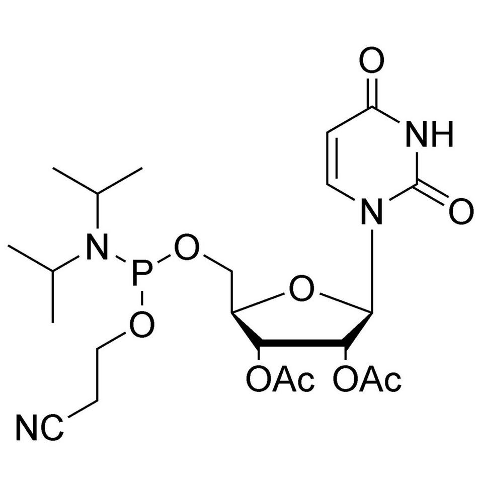 2',3'-Di-O-Acetyl-U-5'-CE-Phosphoramidite, 250 mg, ABI (10 mL / 20 mm Septum)