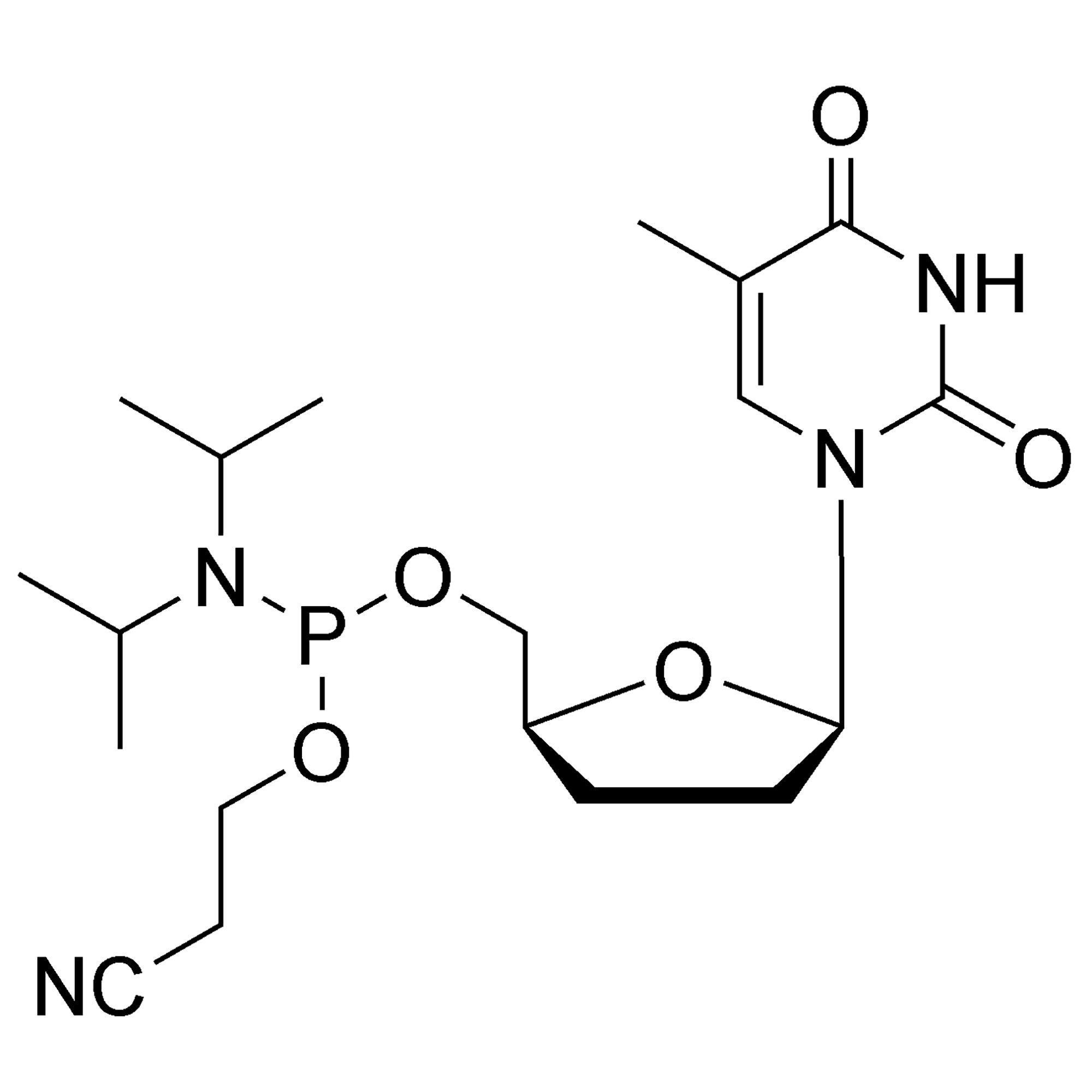 2',3'-ddT CE-Phosphoramidite, BULK (g), Glass Screw-Top