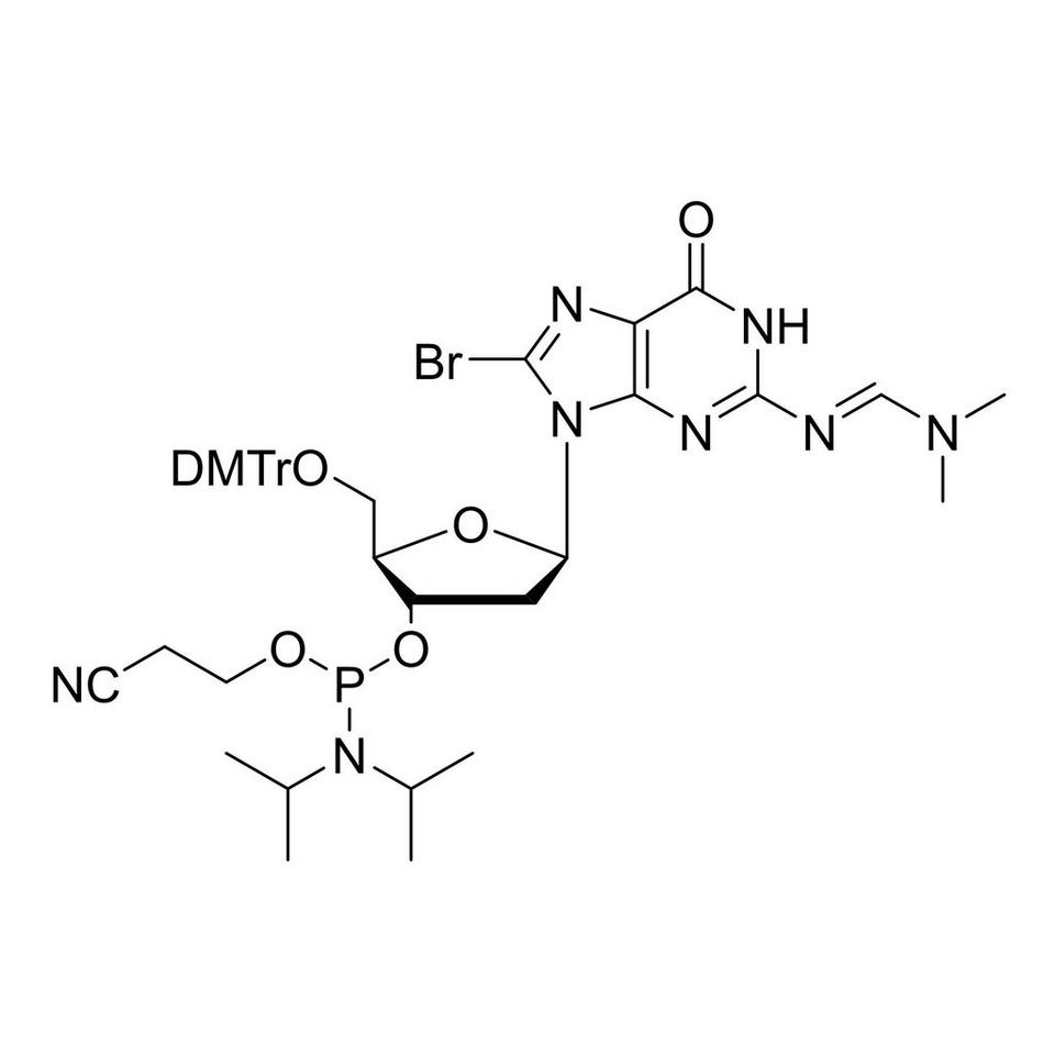 8-Br-dG (dmf) CE-Phosphoramidite, BULK (g), Glass Screw-Top