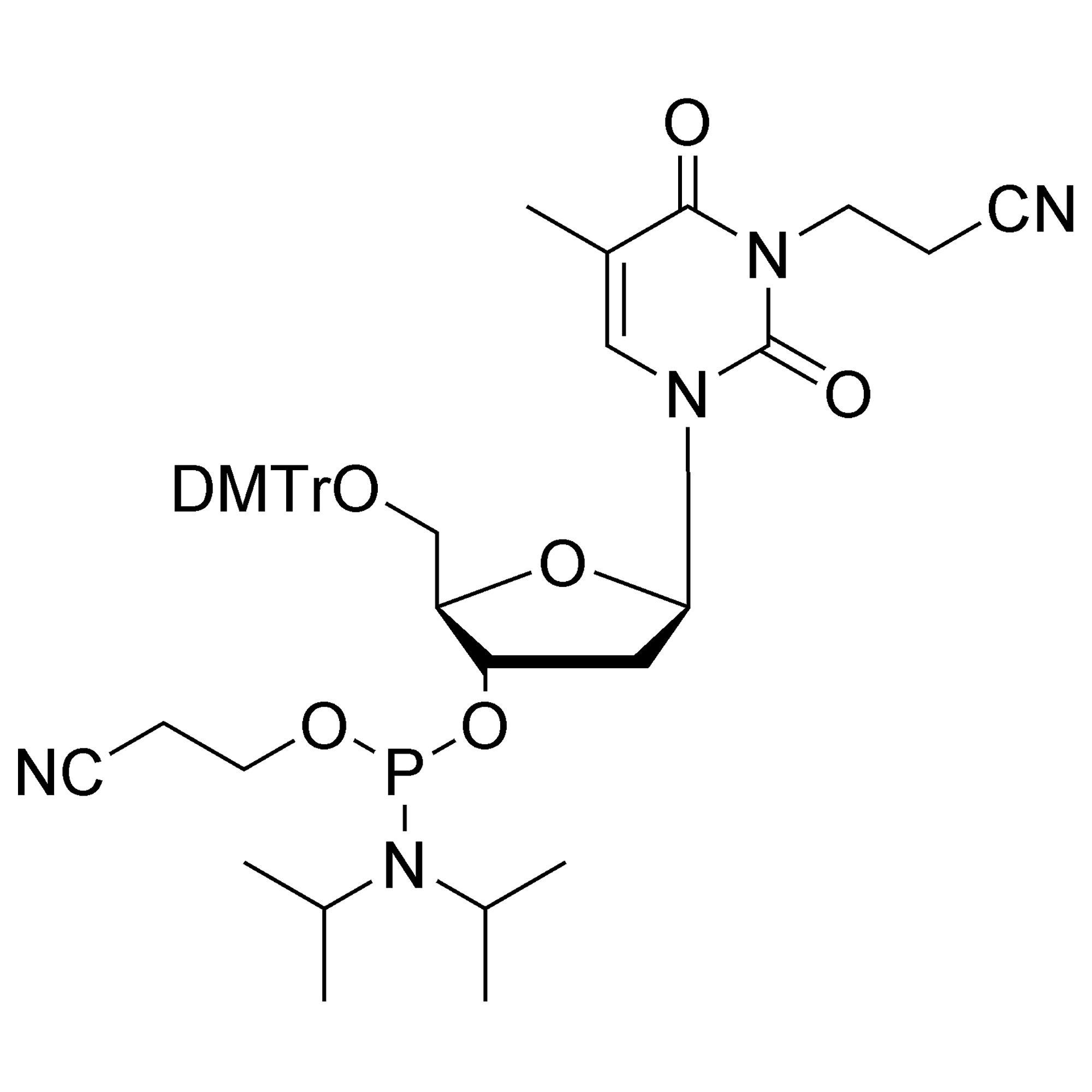 3-(2-Cyanoethyl)-T CE-Phosphoramidite, BULK (g), Glass Screw-Top
