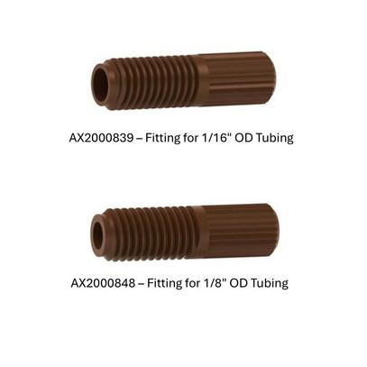 Drain and Vacuum Tubing Fitting, 1/4-28 Male, For 1/16" OD Tubing