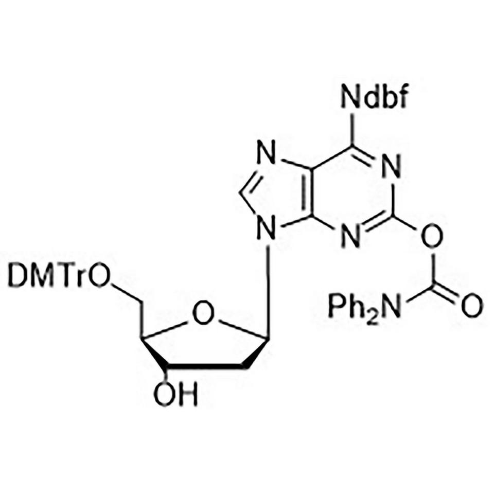 N6-(Diisobutylaminomethylidene)-5'-O-(dimethoxytrityl)-O2-(diphenylcarbamoyl)- 2'-deoxyisoguanosine, 100 mg, Glass Screw-Top