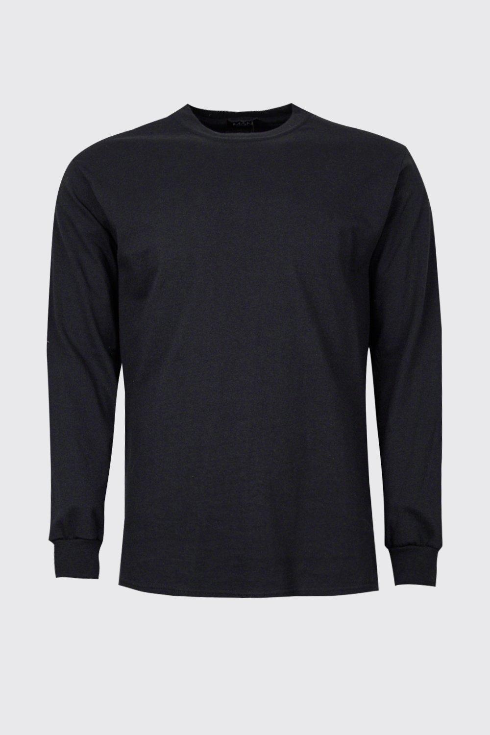 back of black long sleeve shirt